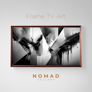 Black White Abstract TV Art - Modern Digital Art - Digital Download - Samsung Frame TV Art - 4K TV Art - Minimalist Wall Art - Original Art