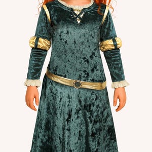 Merida Inspired Brave Princess Costume - Handmade Kids Dress