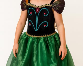 Handmade Frozen Anna Costume: Princess Dress-Up Outfit