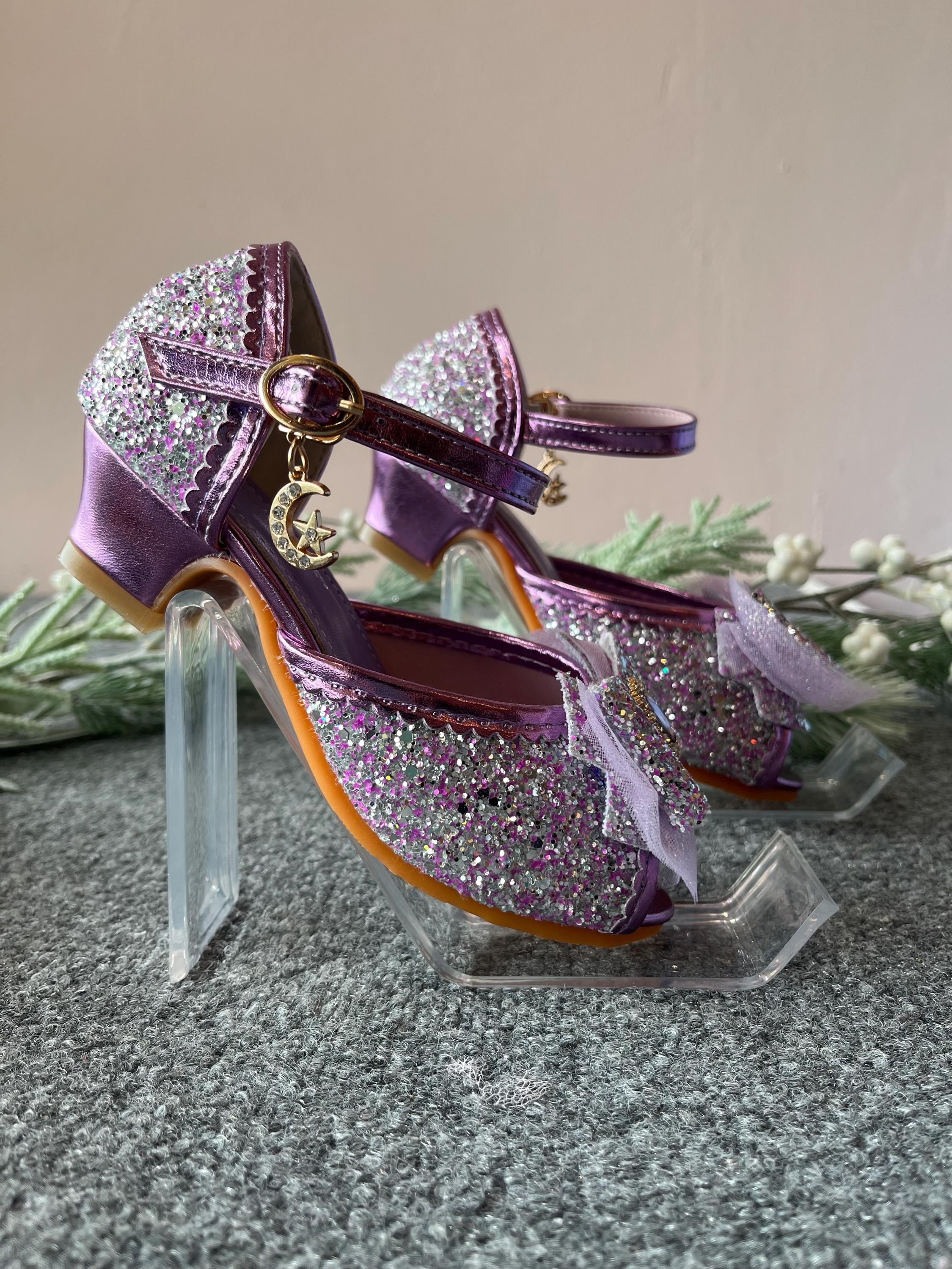 purple sparkle dress shoes Sparkle Slip On Men's Shoes Color Purple
