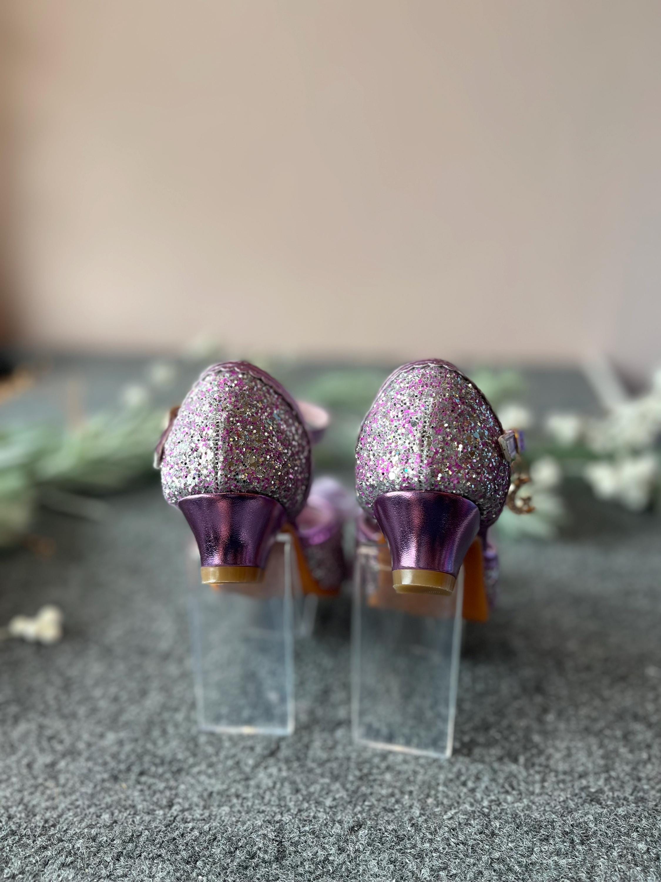 purple sparkle dress shoes Sparkle Slip On Men's Shoes Color Purple