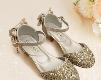 Princess Glitter Heels – Gold & Silver Sparkle Shoes