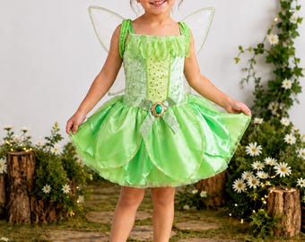 Handmade Tinkerbell Inspired Fairy Costume: Magical Wings & Dress