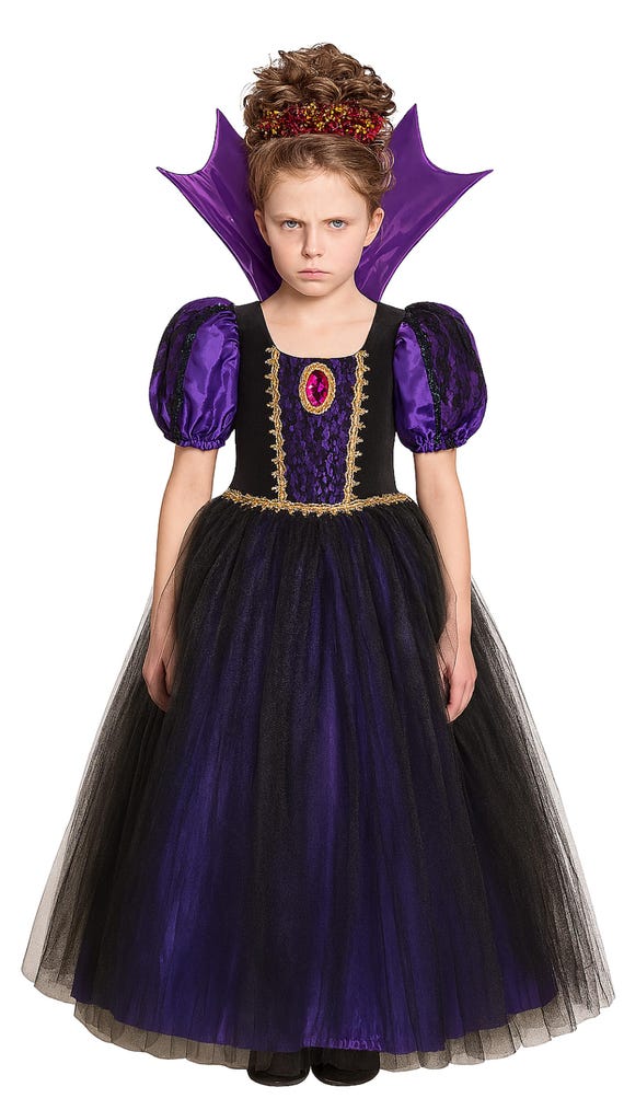 Vampire Queen Costume for Girls: Elegant Gothic Halloween Dress Vampire Queen Costume for Girls: Elegant Gothic Halloween Dress