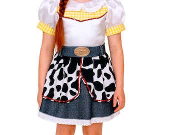 Cowgirl Jessie Dress Costume with Hat: Western Theme Party Outfit