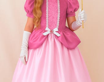 Princess Peach Costume Dress: Super Mario Bros. Party Outfit