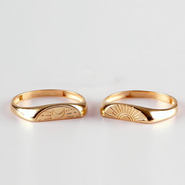 Sun and Moon Ring - Etsy
