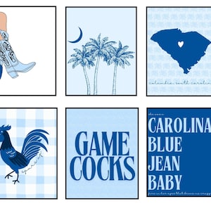 USC Blue Wall Prints Set of 6