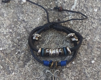 Einstellbare Schmetterling Perlen Armband