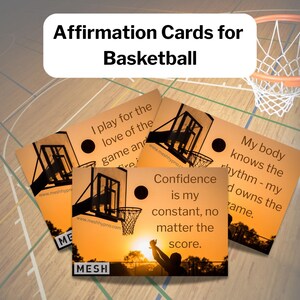 Tarjetas de Afirmación de Baloncesto: Fortalecimiento Mental y Concentración para Atletas, Motivación Deportiva, Tarjetas de Mentalidad para Jugadores y Entrenadores