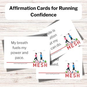 Tarjetas de afirmación para corredores: confianza y resistencia / Motivación imprimible para corredores / Regalo de fortaleza mental