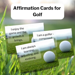 Cartes d'affirmation pour le golf - Concentration mentale et confiance pour les golfeurs - Imprimable État d'esprit sportif - Cadeaux de golf pour les joueurs et les entraîneurs
