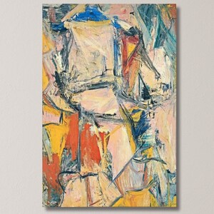 Willem de Kooning Abstract Oil Painting Art, Famous Poster Art Decor, Ready To Hang, Willem de Kooning Artwork, Willem de Kooning Exhibition