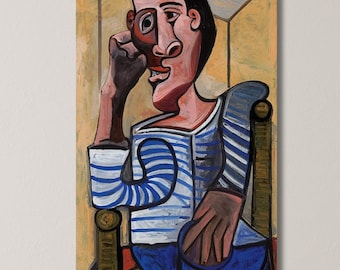 パブロ・ピカソ：肘掛け椅子に座るオルガの肖像（1917-18年