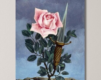 René Magritte de klap op het hart schilderij, Rene Magritte artwork prints, Rene Magritte tentoonstelling print, Rene Magritte schilderij kunst aan de muur
