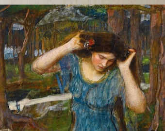 John William Waterhouse Ophelia Oil Paintring, Ophelia by John William Waterhouse Reproduction Print , John William Waterhouse Artwork Print