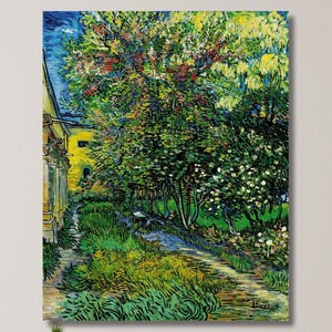 Vincent Van Gogh The Courtyard of the Hospital in Arles 1889 Painting, Vincent Van Gogh Exhibition Print, Vincent Van Gogh Artwork Poster