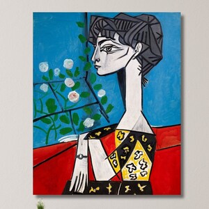 Pablo Picasso Jacqueline Roque Oil Painting Print, Pablo Picasso Woman Poster, Pablo Picasso Artwork Print, Picasso Exhibition Canvas Print