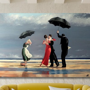 Tango Bestes Tänzerpaar Poster Wandkunst, Tanzen unter dem Regen Druck, Tanzen Leinwand Kunstwerk, Tanzen Malerei Druckkunst, Tango Wandkunst