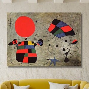 Joan Miro Oil Painting Prints, Joan Miro Abstract Poster, Joan Miro Exhibition Canvas Poster, Joan Miro Wall Print, Joan Miro Artwork Prints