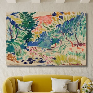 Henri Matisse Landscape at Collioure Oil Painting Print, Henri Matisse Wall Art, Henri Matisse Exhibition Canvas Arts, Henri Matisse Artwork