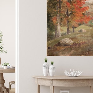 Alberi in autunno di Frederic Edwin Church Dipinti a olio, Frederic Edwin Wall Arts, Opere d'arte di Frederic Edwin, Poster su tela di Frederic Edwin