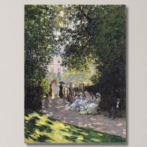 Park Monceau By Claude Monet Painting Print, Claude Monet Park Monceau Wall Art, Claude Monet Artwork, Claude Monet Exhibition Canvas Poster