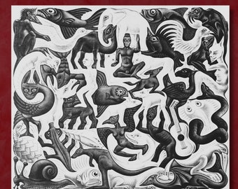 Maurits Cornelis Escher Mosaic Painting Wall Arts, Maurits Cornelis Escher Artwork Print, Maurits Cornelis Escher Exhibition Wall Art Prints