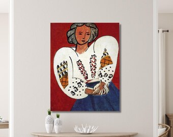 Henri Matisse La Blouse Roumaine Dipinti ad olio Poster Stampe, Stampe di opere d'arte Henri Matisse, Mostra Henri Matisse, Arte murale Henri Matisse
