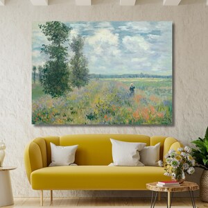 Claude Monet Poppy Fields in Argenteuil Paintings Art, Claude Monet Artwork, Claude Monet Poster, Claude Monet Canvas, Claude Monet Wall Art