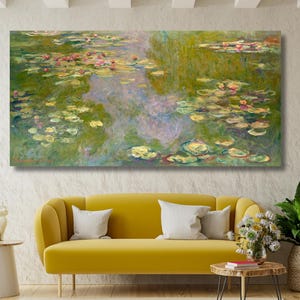 Claude Monet Water Lilies Painting Print Arts, Claude Monet Artwork, Claude Monet Poster Art, Claude Monet Canvas Art, Claude Monet Wall Art