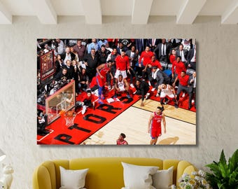 Kawhi Leonard Leinwanddruck „Letzter Wurf“, Kawhi Leonard Leinwandbild, Kawhi Poster, Deko für die Männerhöhle, Deko fürs Spielzimmer, Kawhi Toronto Raptors Poster