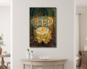 Remedios Varo Naturaleza Muerta Resucitando Oil Painting Print, Remedios Varo Wall Art, Remedios Varo Artwork, Remedios Varo Exhibition Arts
