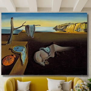 Salvador Dali The Persistence of Memory Oil Paintings, Salvador Dali Wall Art, Salvador Dali Artwork Exebition Canvas, Salvador Dali Posters