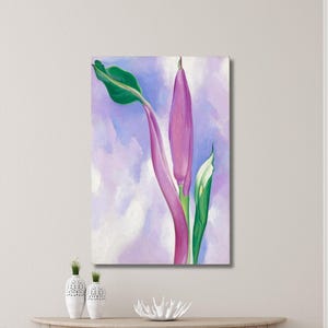 Georgia O&#39;Keeffe Pink Ornamental Banana Painting, Georgia O&#39;Keeffe White Flower Exhibition, Georgia O&#39;Keeffe&#39;s Artwork, O&#39;Keeffe Canvas Arts
