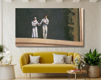Edward Hopper Twee Komieken Olieverfschilderij Poster, Edward Hopper Kunstwerk, Edward Hopper Tentoonstelling, Edward Hopper Kunst, Edward Hopper Muurdecoratie