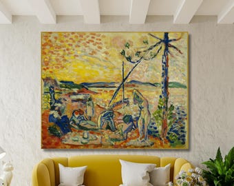 Lusso, calma e piacere di Henri Matisse, 1905, dipinti ad olio, mostra di Henri Matisse, opere d'arte murali di Henri Matisse, opere d'arte su tela di Henri Matisse
