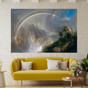 Frederic Edwin Church, impression de peinture paysage saison des pluies sous les tropiques, exposition d&#39;oeuvres d&#39;art de l&#39;église Frederic Edwin, affiche sur toile, art mural