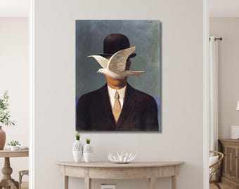 ルネ・マグリット：山高帽の男（6.3インチ） - Etsy 日本