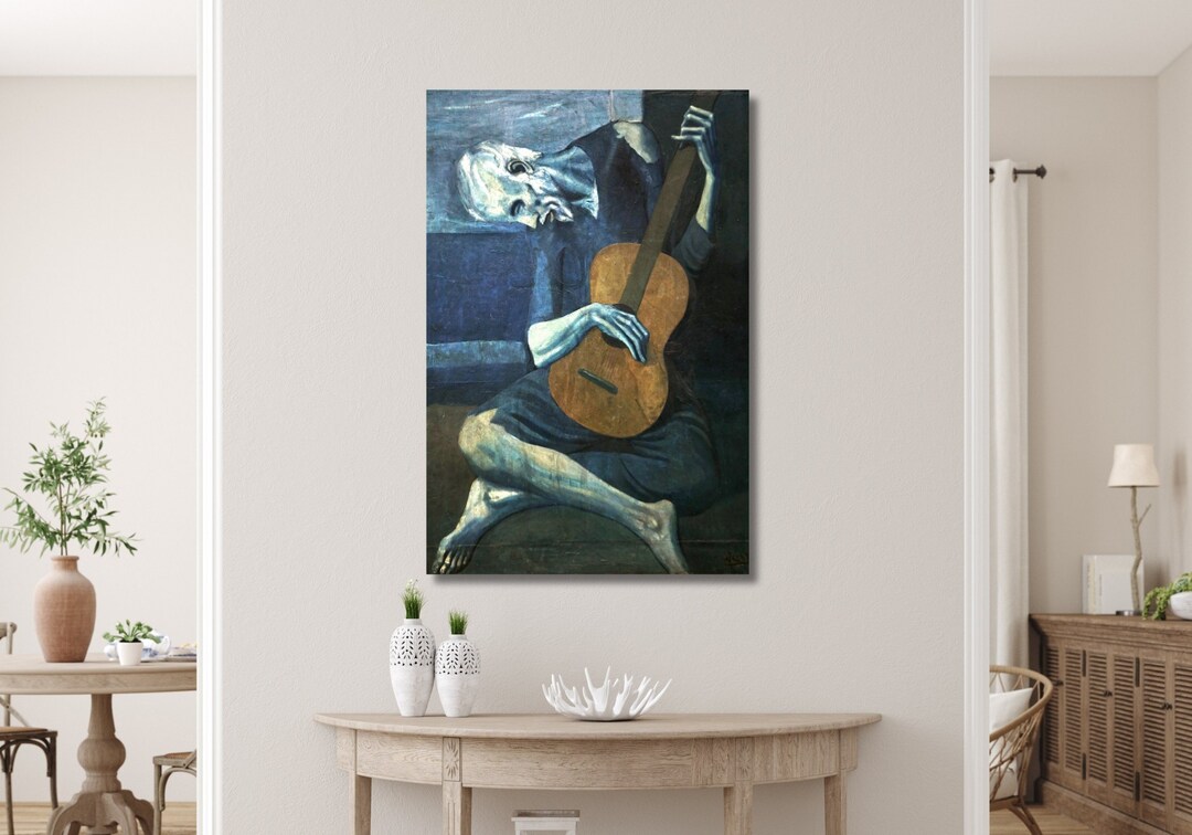 The Old Guitarist by Pablo Picasso Painting,picasso Old Guitarist ...