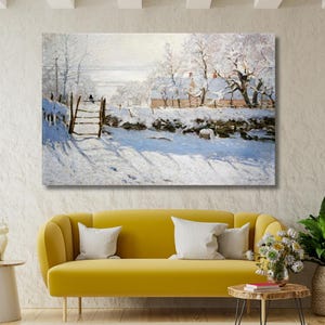 Claude Monet La Pie (The Magpie) Paintings Print, Claude Monet Artwork, Claude Monet Poster, Claude Monet Canvas Arts, Claude Monet Wall Art