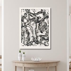 Willem De Kooning Landschap op Stanton Street Olieverfschilderij, Willem De Kooning-kunstwerken tentoonstelling muurkunst, Willem De Kooning muurkunst