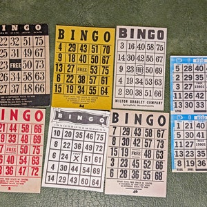 Cartes de Bingo vintage