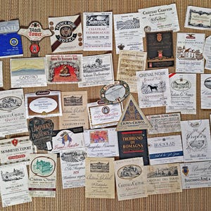 étiquettes de vin vintage