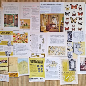 Kit vintage thème JAUNE
