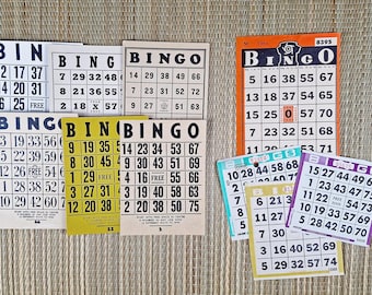 Cartelle del bingo d'epoca