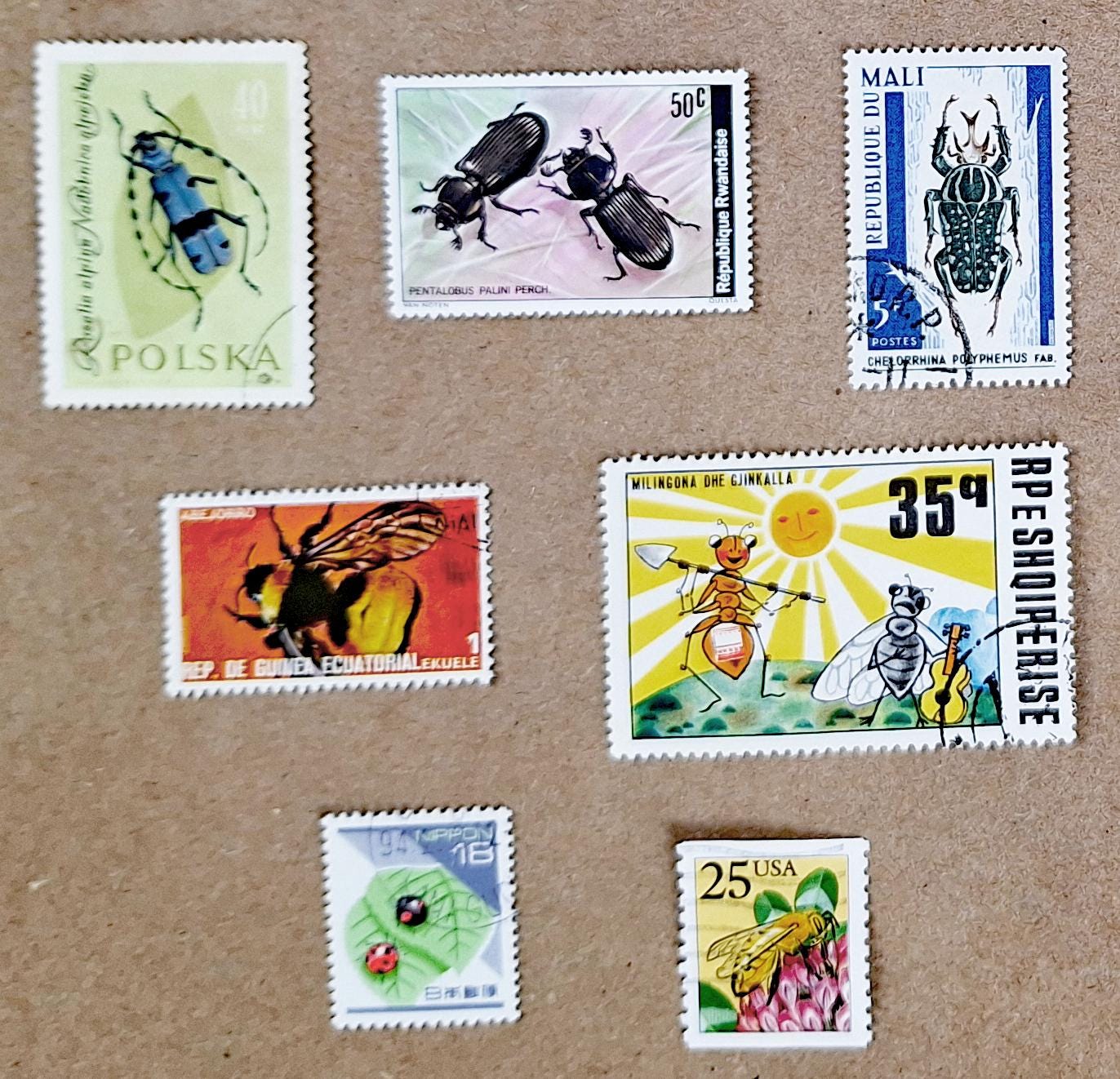 Insect-themed Postage Stamps - Etsy