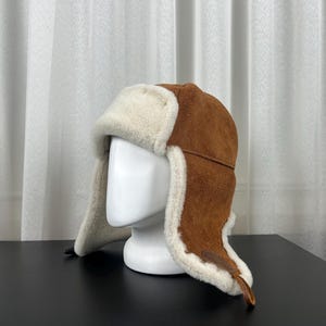 Vintage Roots Canada Shearling Aviator Hat Real Sheepskin Trapper Hat Canadian Winter Ushanka Heritage Outdoor Style