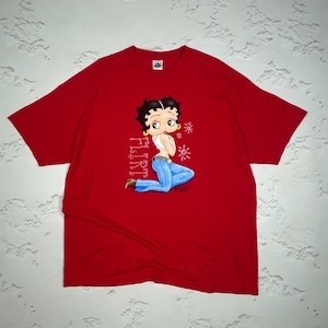 Camiseta vintage de Betty Boop de 2003 con cuello redondo, diseño de dibujos animados, talla XXL