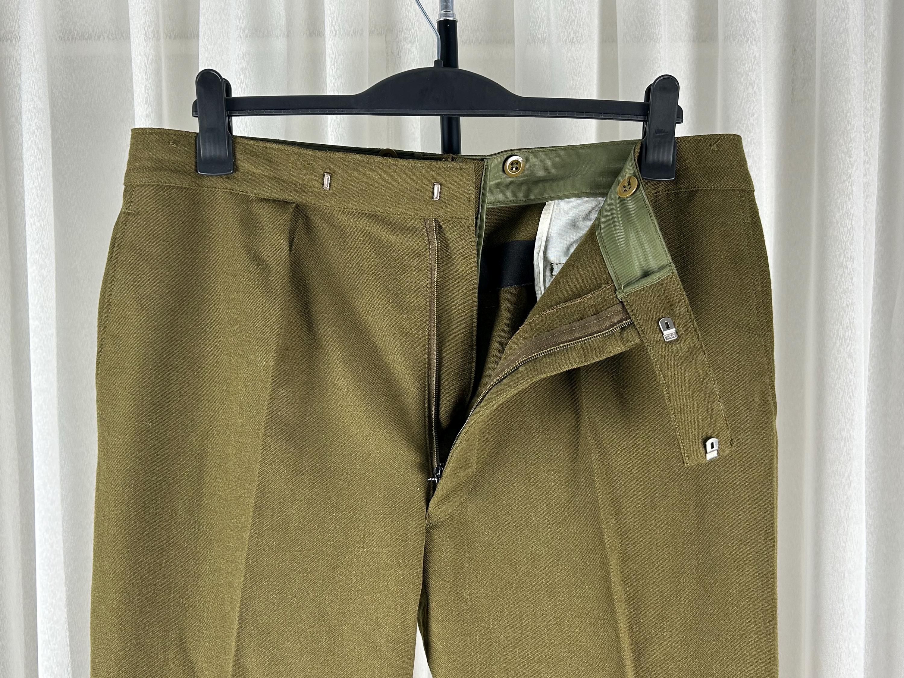 Original 80s British Soldier Wool Military Trousers Waist